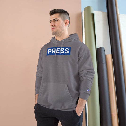 PRESS (Royal Blue & White) Champion Hoodie