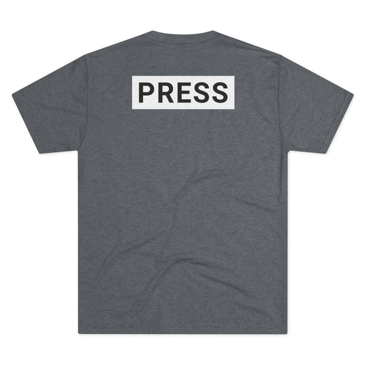 PRESS (Black & White) Unisex Tri-Blend Crew Tee